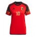 België Eden Hazard #10 Voetbalkleding Thuisshirt Dames WK 2022 Korte Mouwen